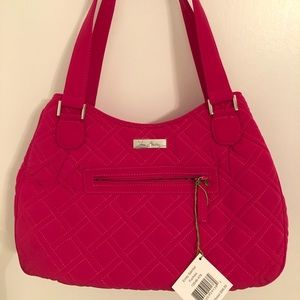 Vera Bradley Emily Satchel fuchsia